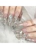 【美フォルム】長さだし１０本＋派手系アート持ち込み★パーツ多数 ¥18000