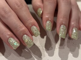 黄緑グリッター