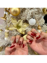 ワンカラー／クリスマスネイル