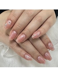 ピンクかわいい系ネイル