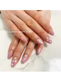 ペイント花びらネイル