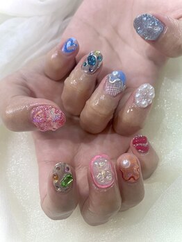 カルテット(quartetto)の写真/季節のネイルがおすすめ☆初夏ネイルにぴったりのカラーやパーツ、デザインをご用意しています◎