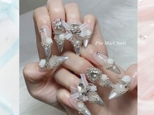 ピオミエルネイル 新宿(pio miel nail)/ホワイト姫ネイル