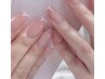 ネイル ネット限定【オフ込】ワンカラー or カラーグラデ ＋先端ライン