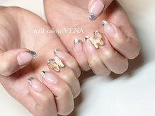 ヴィーナ(VENA)/ガラスフレンチ＆蝶々パーツ