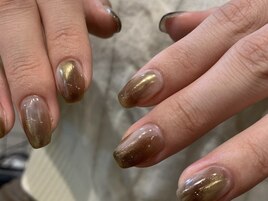 ブラウンニュアンスネイル