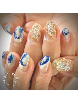 ネイルアトリエ エルメル(nail atelier Armel)/夏色ニュアンス☆