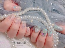 アルスネイル(Ars nail)/きらきらお花ネイル