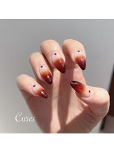 キュアーズ ネイル(CURES NAIL)/ボルドーカラーのグラデーション