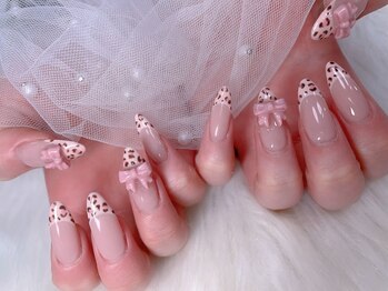 スノーネイルサロン 新宿店(Snow nail salon)/ヒョウ柄フレンチ