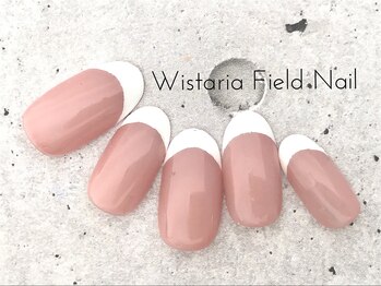ウィスタリアフィールドネイル MONAD店(WISTARIA FIELD)/ピンクベース ホワイトフレンチ