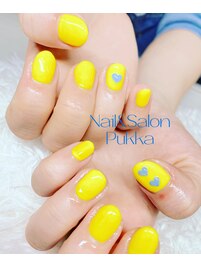 シンプルハートネイル