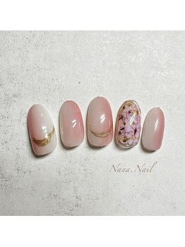 ナナネイル(Nana.Nail)/お花×リングネイル