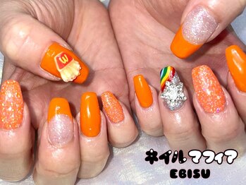 ネイルマフィア 恵比寿(NAIL MAFIA)/夏ネイル/フラッシュラメ