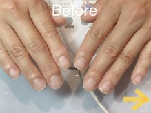 アンドネイル 海老名(&nail)/自爪育成K様★Beforeです