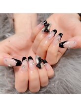 u.Neek【ユニーク】長さだし/スカルプ/定額/持ち込み/海外風/ベイビーブーマー/【ジェル】オーダーデザイン