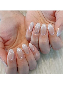 グラデーションｘフレンチライン