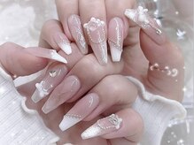 nail salon mimi【4月上旬 NEW OPEN（予定）】/斜めフレンチ×キルティング