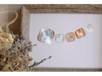 ファストネイル ららぽーと横浜店/フット　チェック柄　【11695】