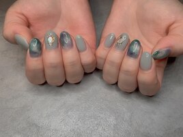 夏色ニュアンスネイル