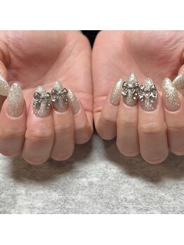 リボンネイル♪キラキラネイル♪