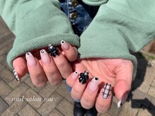 ソウ 難波店 nail salon Sou/リボンnail