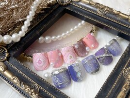 ★ピンク×パープルネイル★