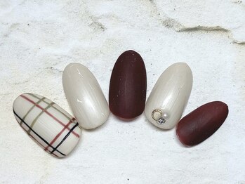 アルセア 上野御徒町店(Alcea)/チェックネイル マット 冬