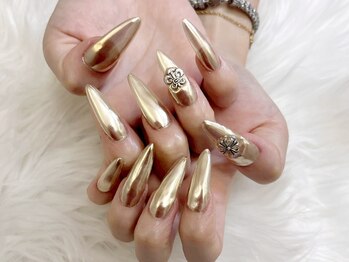 リリー(Liliy)/ゴールドミラーネイル