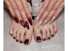 ルアナ(Luana)の雰囲気（ボルドーネイル/フットネイル/長さだし）