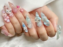 ネイルサロン ジョアアンジェ 天王寺店(joie ange)/推しネイル/ピンク/水色/韓国