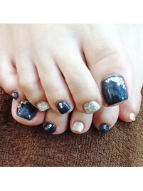 ネイビーフットネイル