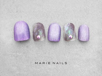 マリー ネイルズ いわきラトブ店(MARIE NAILS)/定額7,700円税込　パープル1215e