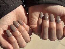 ネイルビジョルノ つくばみどりの店(Nail Begiorno)/シンプルワンカラー　グレージュ