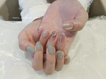ネイル アヴァンス あべのルシアス店(Nail AVANCE.)/5本アートアシメネイル 田盛