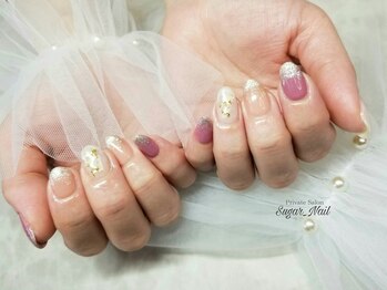 シュガーネイル(sugar nail)/ピンクシェルネイル