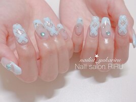 チェックネイル/フレンチネイル