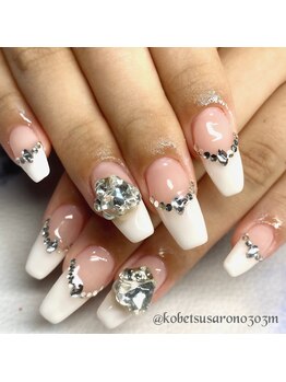 エム(M)/フレンチネイル+パーツ☆