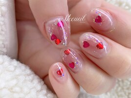 バレンタインネイル