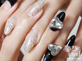 ブラック シルバー ビジュー