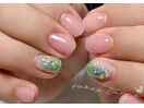 夏のグリーンアートネイル