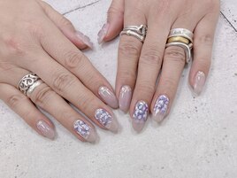 紫陽花ネイル