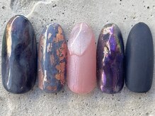 フリークネイル(FREAK Nail)/ネイビーホイルピンク ¥10000