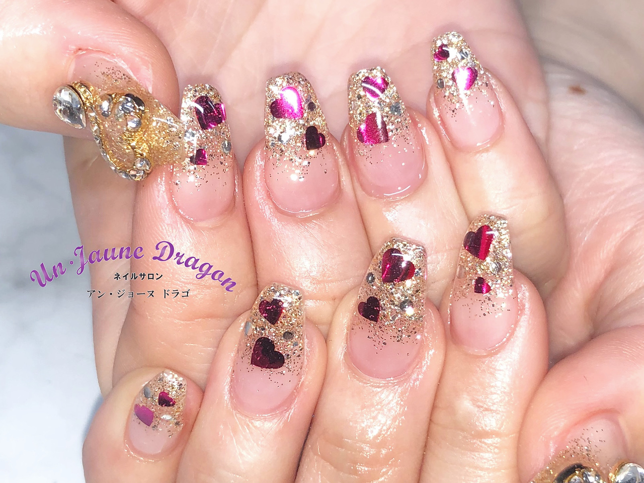 アン ジョーヌドラゴ/【自爪ネイル】ハートネイル