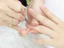 手順３：甘皮を押し上げます