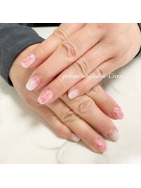 桜ホロ埋め込みネイル