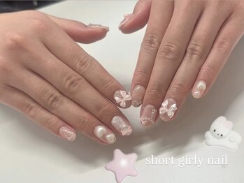 ルルシアン 代々木(luluchien)/ショートガーリーネイル♪