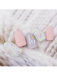 パステルツイードネイル