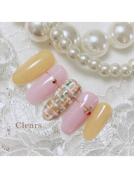 ビューティーネイルサロン クリアーズ(Clears)/春カラーツイードネイル♪