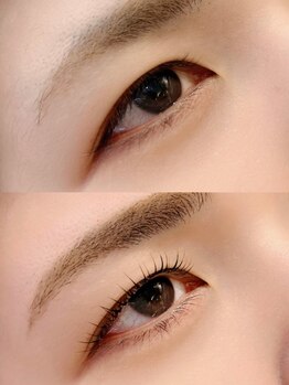 アーチ(arch)の写真/《予約制の貸切プライベート空間》朝8時から予約◎まつ毛&眉&ヘア同時施術も可能♪重めのまぶたも上がる！